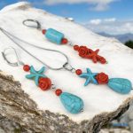 ANAN, egyedi tervezésű, fülbevaló, nyaklánc, tengeri csillag kollekció, Tengeri Rózsa