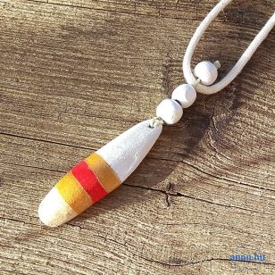   Fa nyaklánc, uszadékfa, fémmentes, antiallergén, újrahasznosított fa, környezetbarát, öko ékszer. Aranyélet