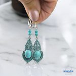 ANAN, fülbevaló, nyaklánc, türkizkék, Marrakesh Meséje