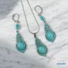 ANAN, fülbevaló, nyaklánc, türkizkék, Marrakesh Meséje