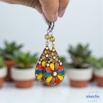 ANAN, fülbevaló, nyaklánc, sárga-piros, Isztambul Virága