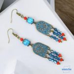 ANAN, hangsúlyos fülbevaló, egyedi, gyöngyékszer, Isztambul