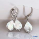 ANAN, antiallergén ékszer, édesvízi barokk gyöngy, Hófehér