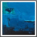 Víz alatti világ, absztrakt festmény, vászon.