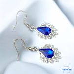 ANAN, alkalmi fülbevaló, üvegkristály, Csillogó Kék