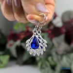 ANAN, alkalmi fülbevaló, üvegkristály, Csillogó Kék